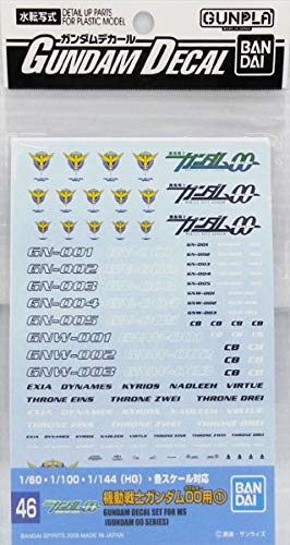 BANDAI Gundam Decal No.46 For 1/60 1/100/ 1/144 Ms Gundam Oo Series