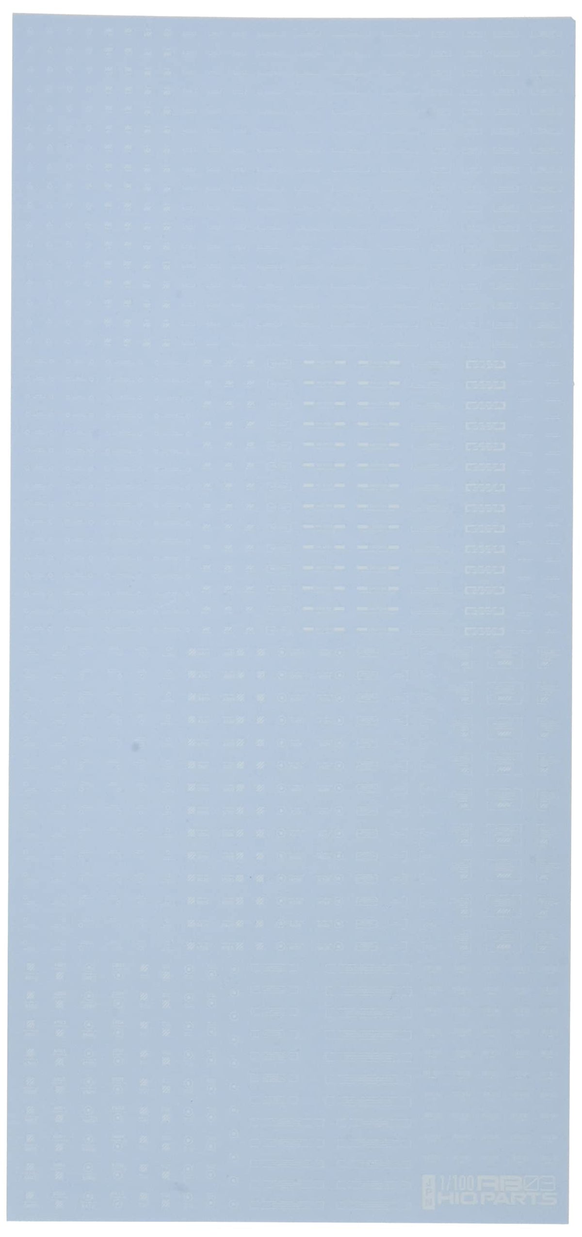 HIQPARTS 1/100 Rb03 Caution Mark Decal One Color White