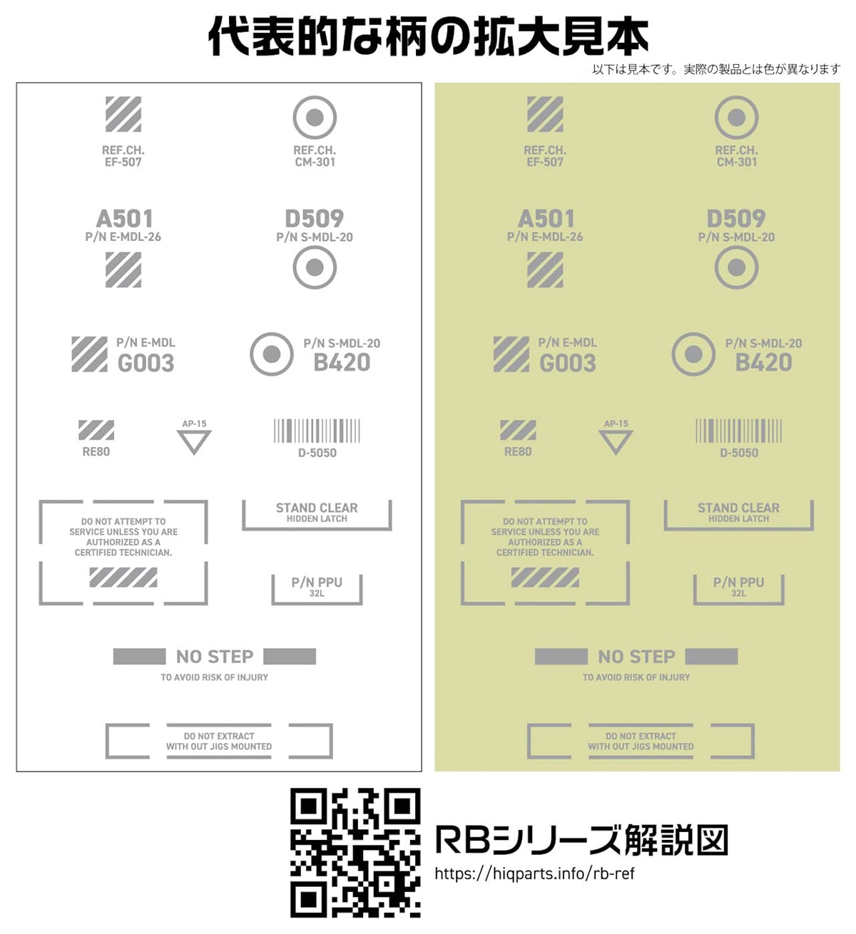 HIQPARTS 1/144 Rb03 Caution Mark Decal One Color Light Grey
