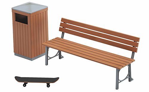 Hasegawa 1/12 Park Bench And Trash Box Model Kit
