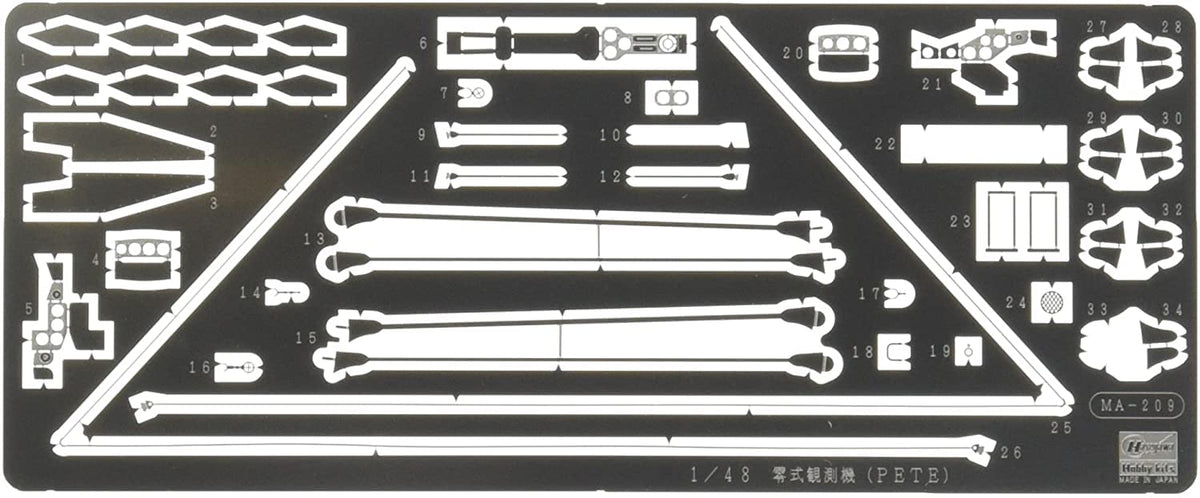 HASEGAWA Qg32 721326 Photo Etched Parts Mitsubishi F1M2 Type Zero Pete 11 1/48
