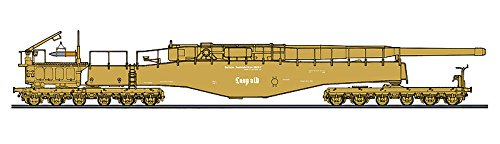 HASEGAWA Mt58 German Railway Gun K5 E Leopold With Figure 1/72 Scale Kit