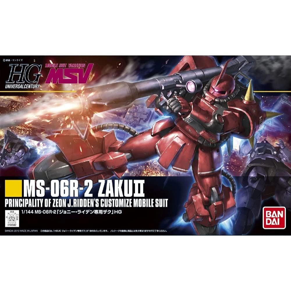BANDAI Hguc 166 Gundam Ms-06R-2 Zaku Ii Johnny Ridden Custom 1/144 Scale Kit