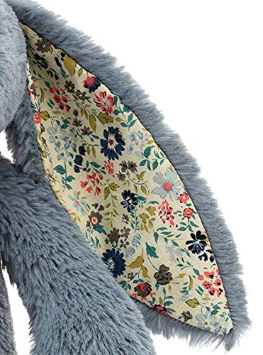 Jelly Cat Blossom Bunny Plush in Dusky Blue Floral 31cm Medium Size