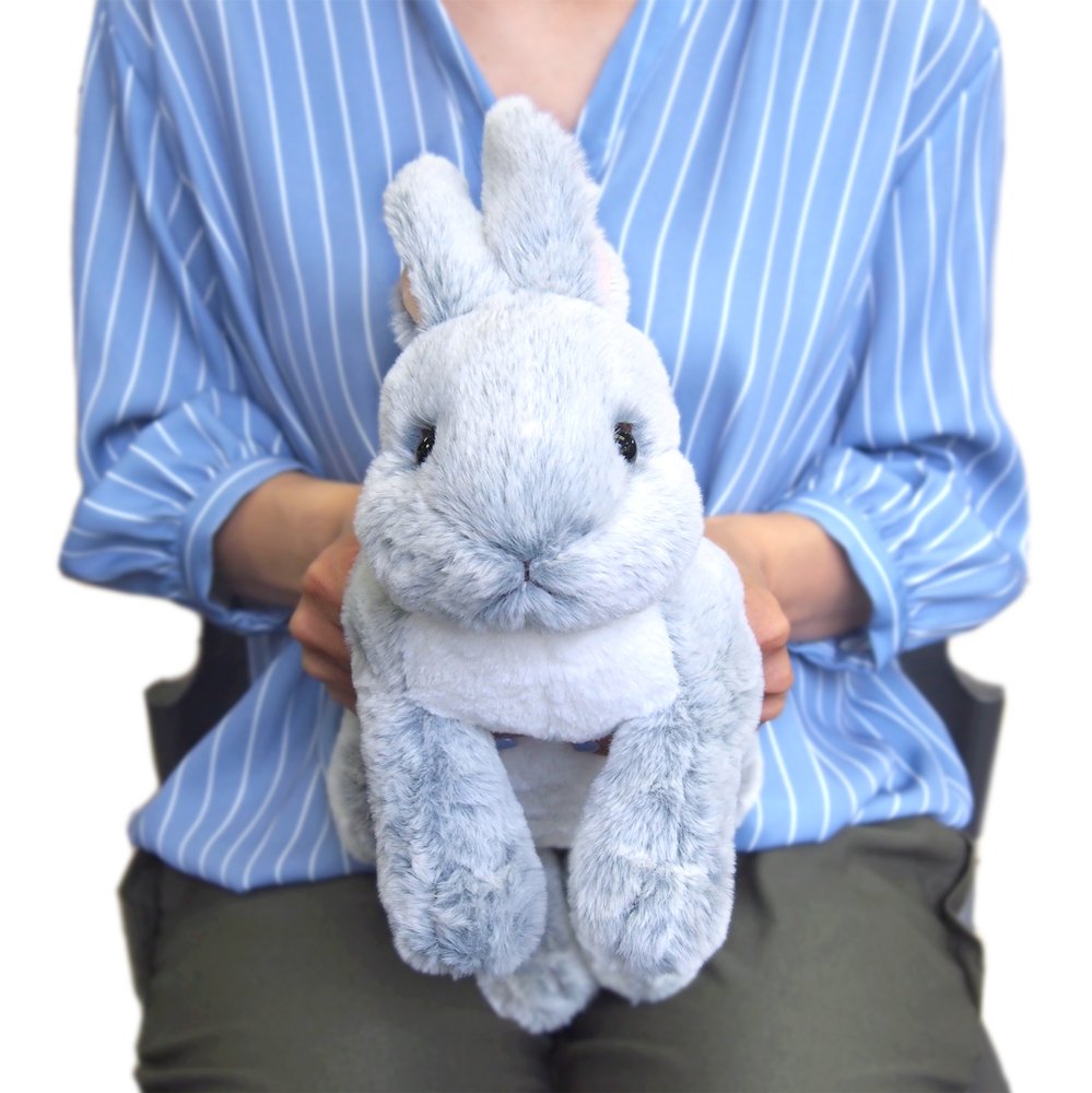 Sun Lemon Plush Doll Hiza Usugi Gray Bunny Animal Stuffed Toy Made In Japan