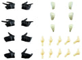 TOMYTEC Military Series 1/12 Little Armory Laop08 Sousai Shojo Teien Tactical Glove Black Plastic Model