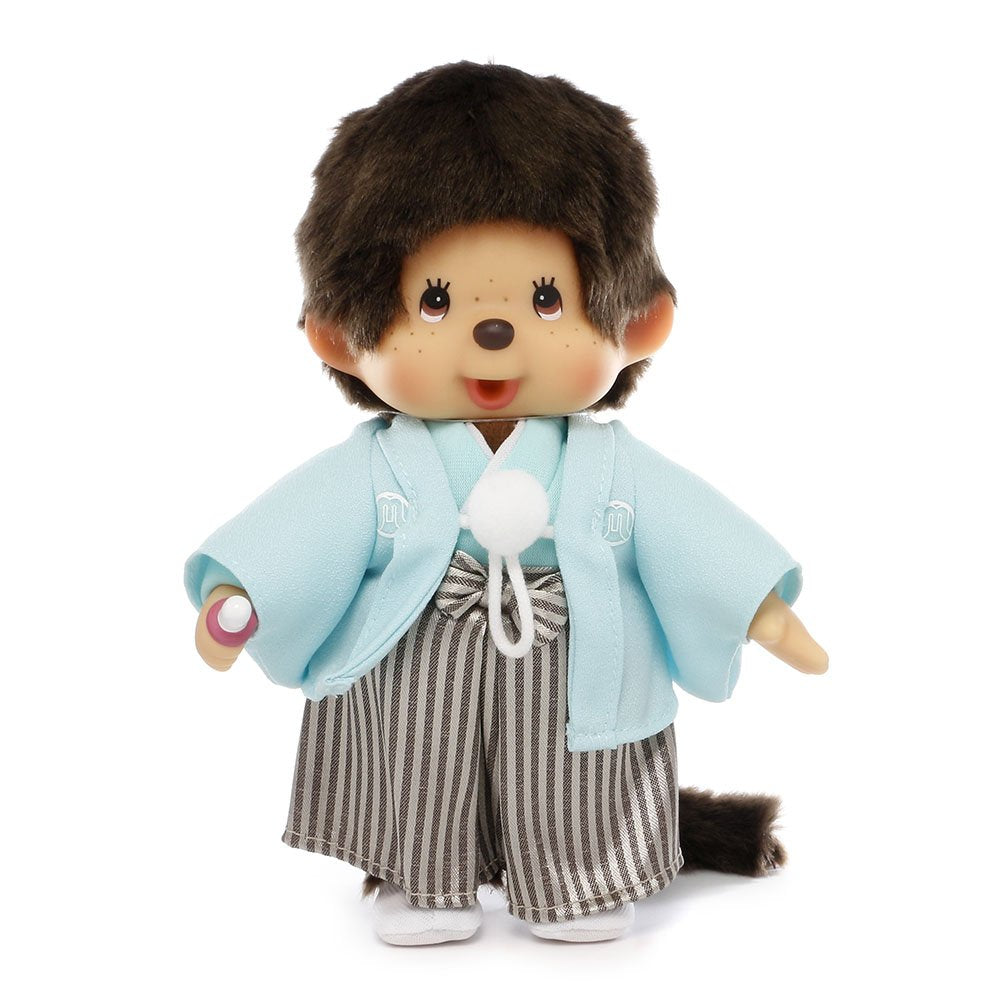 Sekiguchi Monchhichi Boy Stuffed Toy in Crested Hakama Approx 20Cm Height - Model 256327
