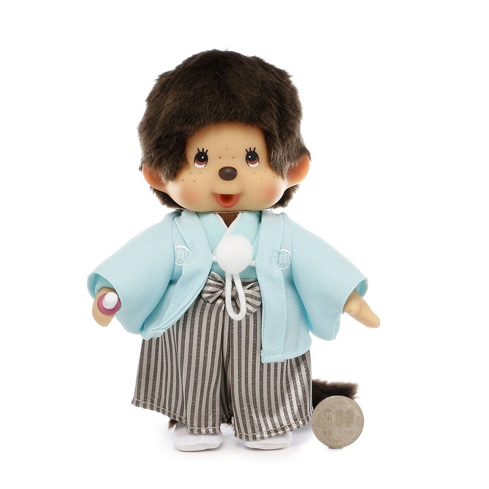 Sekiguchi Monchhichi Boy Stuffed Toy in Crested Hakama Approx 20Cm Height - Model 256327