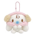 Nakajima Sanrio Plush Mascot Milk Wearing Earmuffs