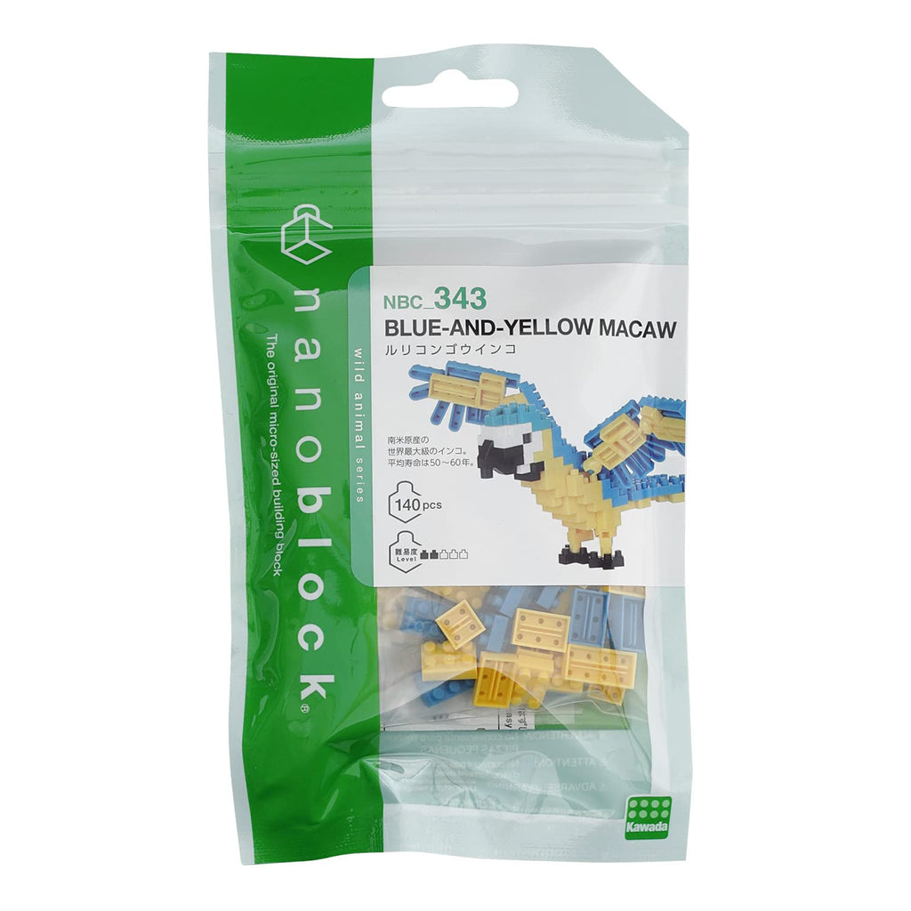KAWADA Nbc-343 Nanoblock Blue-And-Yellow Macaw