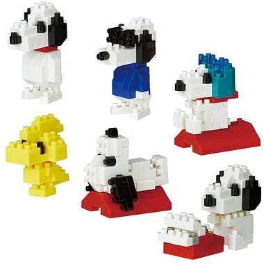 Kawada Nbmc-07 Nanoblock Mininano Peanuts Japanese Snoopy Nanoblock Model Toys