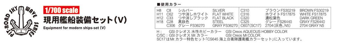 PIT-ROAD Skywave E-01 Equipment For Modern Ship V 1/700