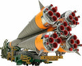 Plastic Model Soyuz Rocket, Transport Train 1/150 Scale