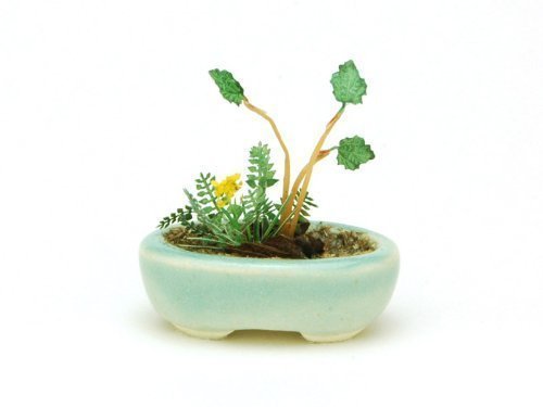 PLATZ Bonn04 The Bonsai Kobanbachi Planting Light Blue 1/12 Scale Finished Model