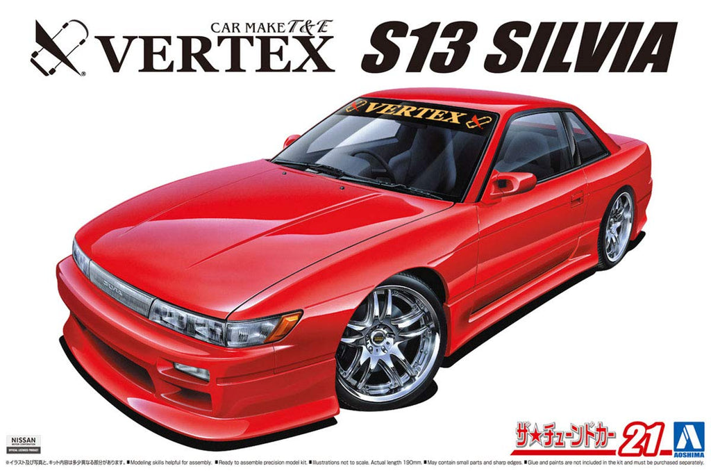 AOSHIMA The Tuned Car 1/24 Nissan Vertex Ps13 Silvia '91 Plastic Model