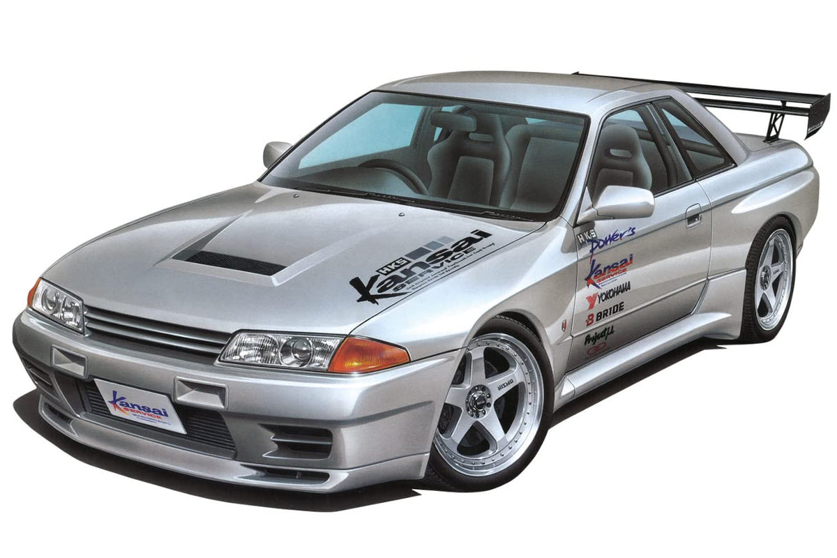 AOSHIMA The Tuned Car 1/24 Hks Kansai Bnr32 Nissan Skyline Gt-R '90 Plastic Model