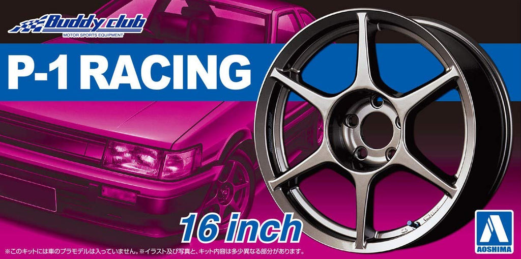 AOSHIMA Tuned Parts 1/24 P-1 Racing 16Inch Tire & Wheel Set