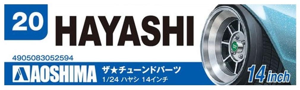 AOSHIMA - Tuned Parts 1/24 Hayashi 14Inch Tire & Wheel Set