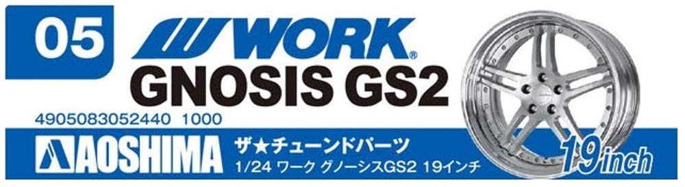 AOSHIMA Tuned Parts 1/24 Rs Work Gnosis Gs2 19Inch Tire & Wheel Set