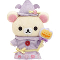 San-X Rilakkuma Halloween Magical Pumpkin Plush Toy - Mischievous Wizard Korilakkuma