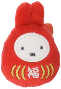 Sekiguchi Dick Bruna Miffy Daruma Mascot Plush Badge 6.3cm Height