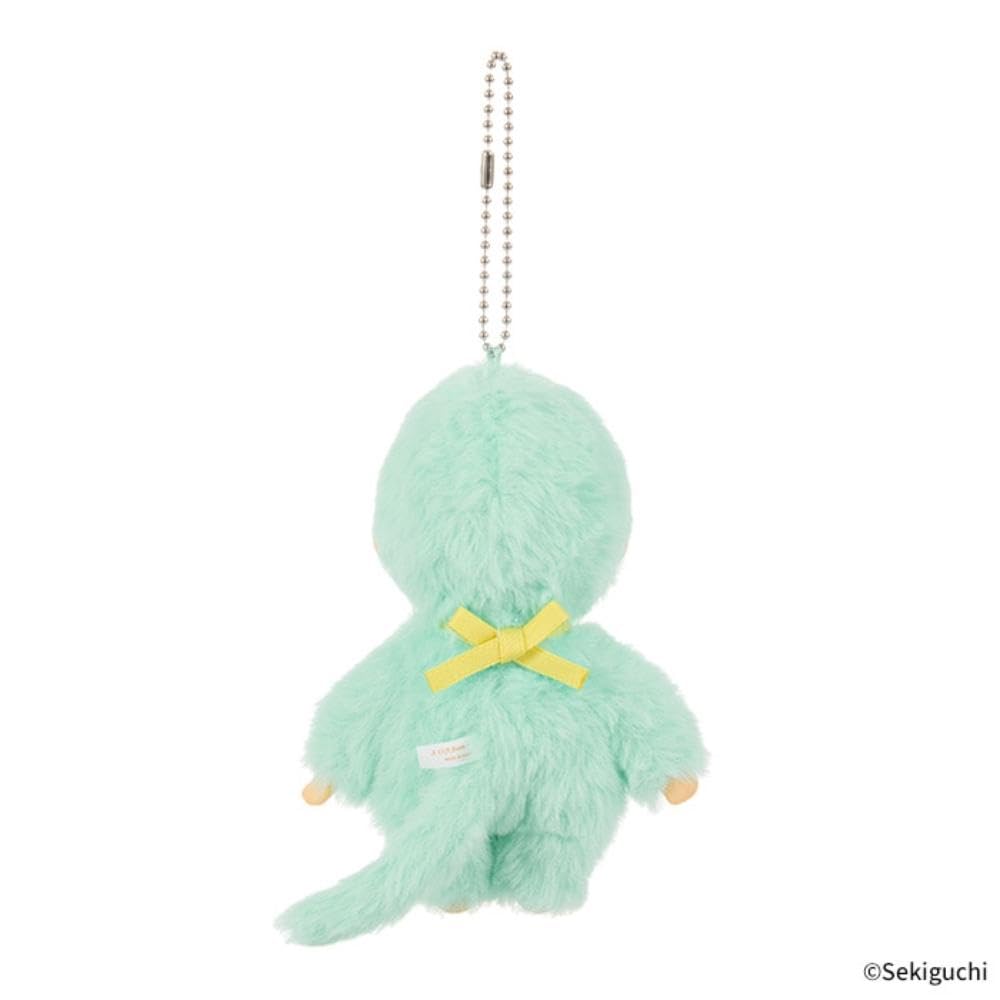 Sekiguchi Monchichi Mint Green Plush Keychain - Soft & Colorful Accessory