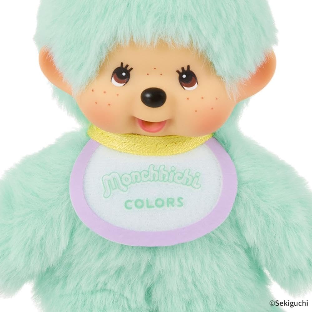 Sekiguchi Monchichi Mint Green Plush Keychain - Soft & Colorful Accessory