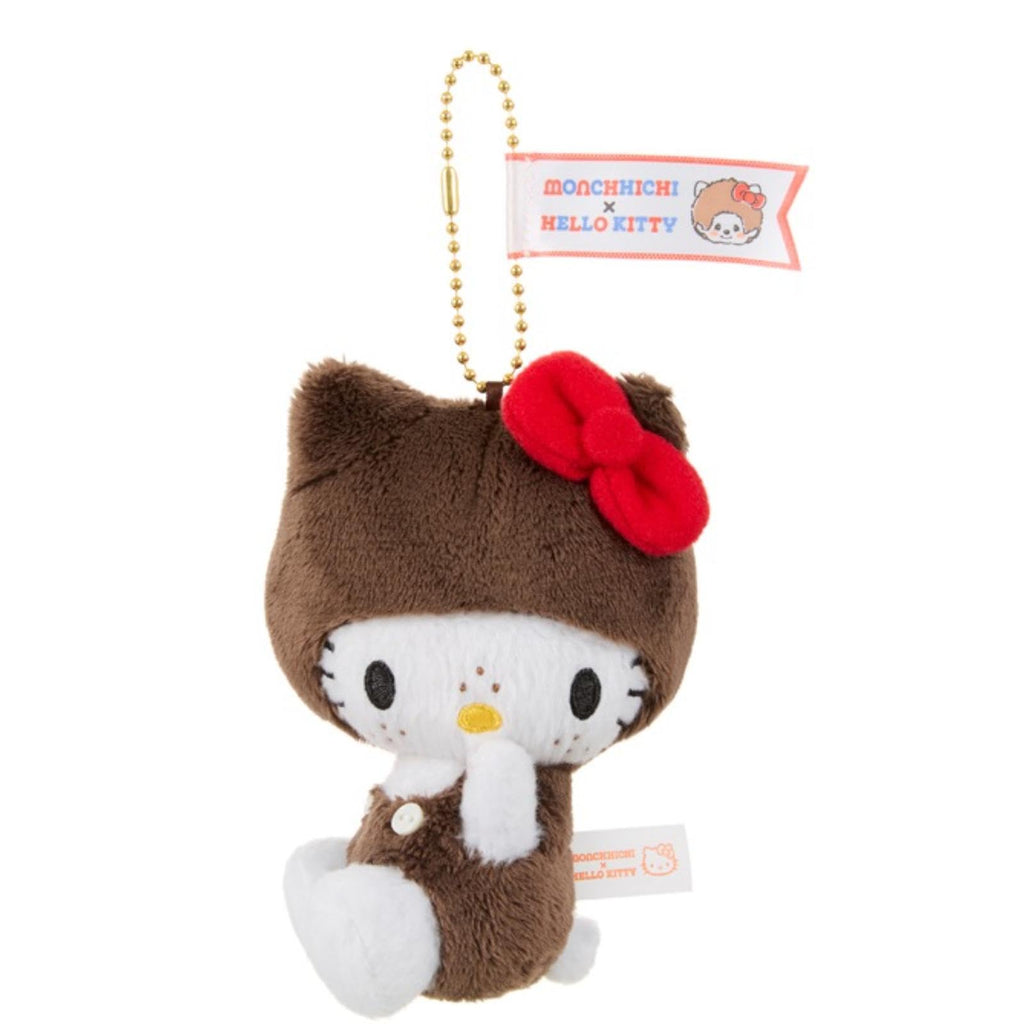Sekiguchi Monchhichi Plush Kitty Large Face Keychain - Cute & Soft Accessory