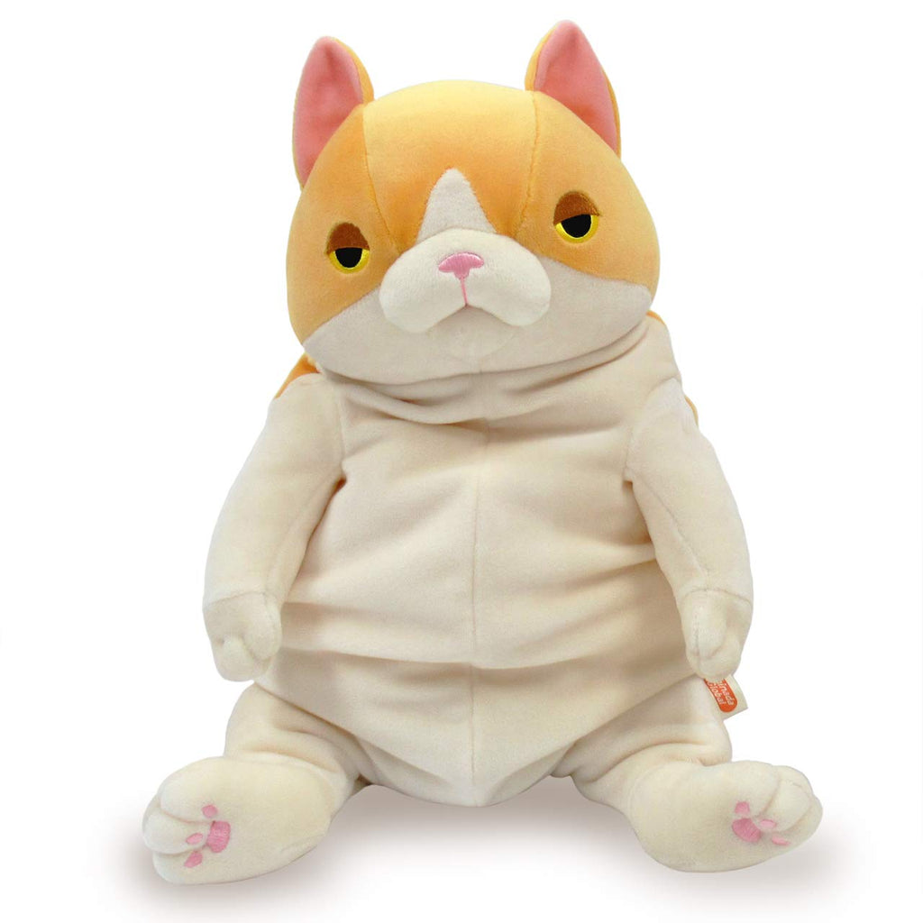 Shinada Global Mochi Neko Orange Plush Cat Large 22x22x30cm Mone-0350Ho Series