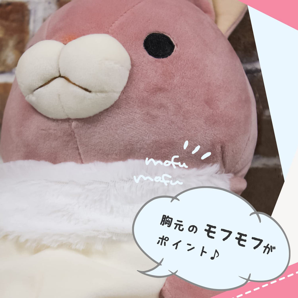 Shinada Global Mochi Series Mini White Lop Ear Rabbit Plush 7x5x14cm Mous-0088Rwh