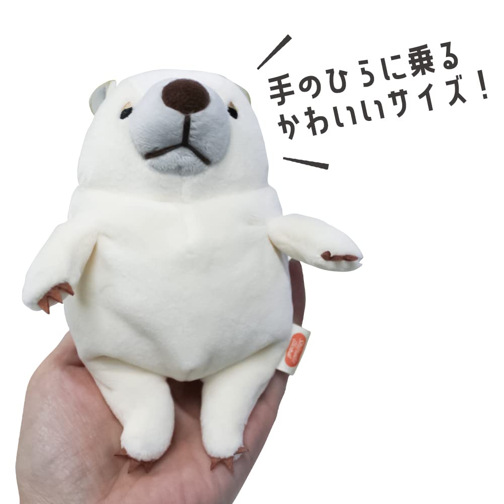 Shinada Global Mochikuma Brown Mini Bear - 7x5x14 cm Stuffed Plush Toy - Mochi Series