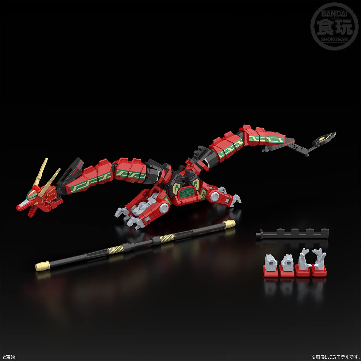Bandai Japan Smp Five-Star Coalescence Dalian King Candy Toy 3Pcs + Ramune Candy Gosei Sentai Dairanger