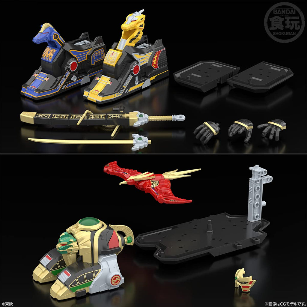 Bandai Japan Smp Five-Star Coalescence Dalian King Candy Toy 3Pcs + Ramune Candy Gosei Sentai Dairanger
