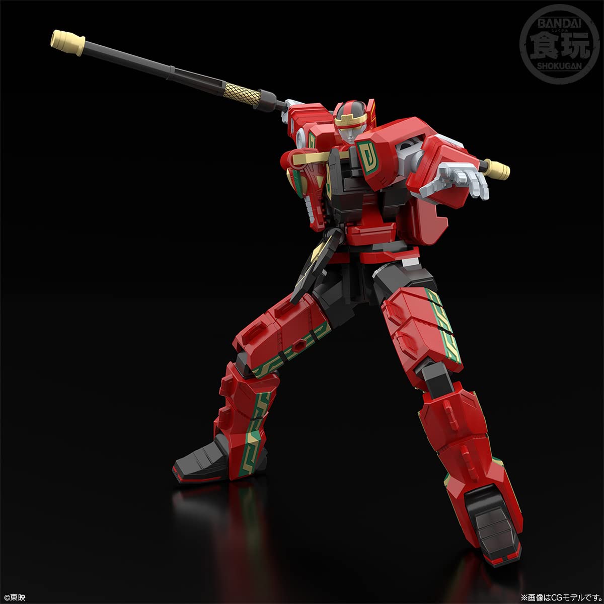 Bandai Japan Smp Five-Star Coalescence Dalian King Candy Toy 3Pcs + Ramune Candy Gosei Sentai Dairanger
