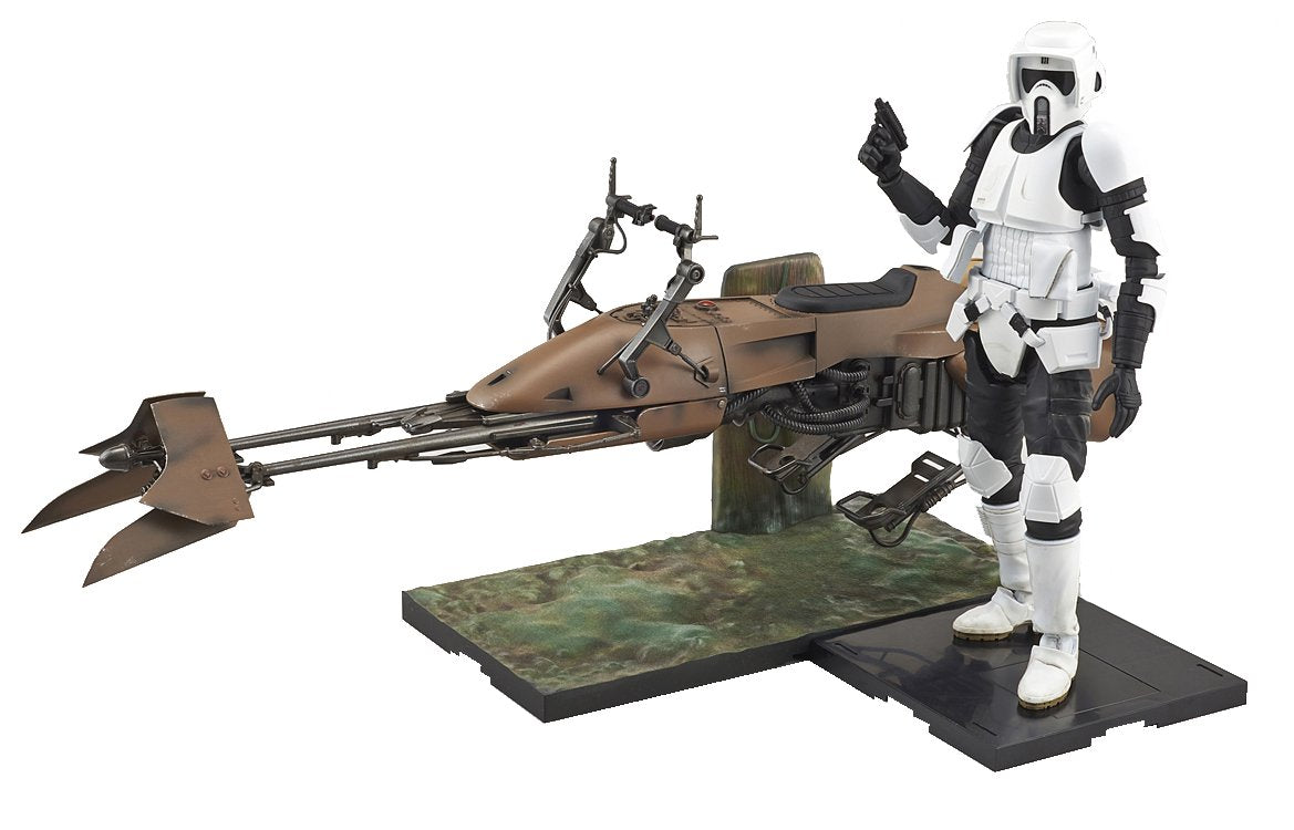 Bandai Spirits Star Wars Scout Trooper & Speeder Bike 1/12 Scale Plastic Model -