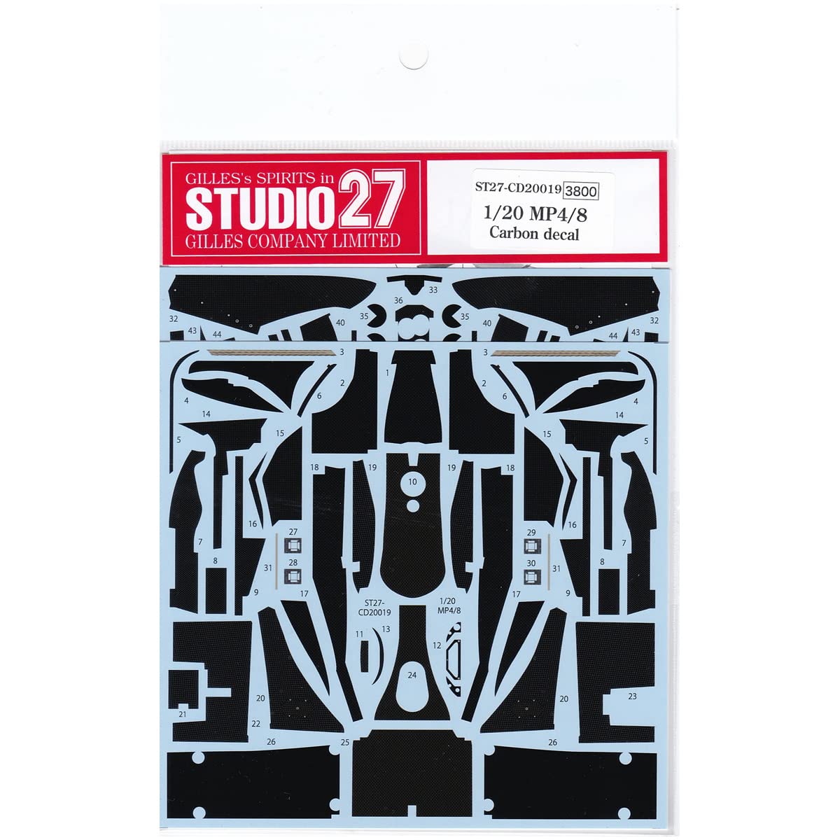 Studio27 St27 Cd20019 Mc Laren Mp4 / 8 Decal For Fujimi 1/20 Scale Car Decal