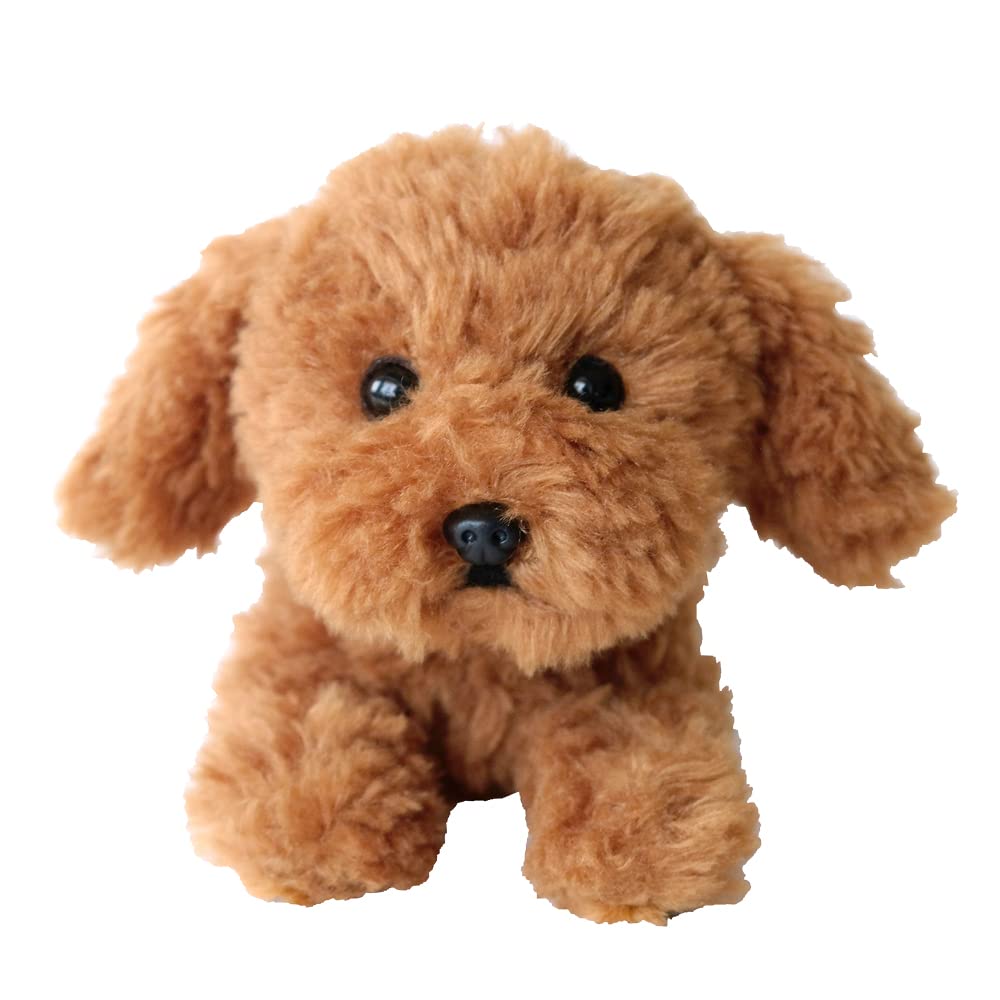 SUNLEMON Plush Doll Hiza Wanko Toy Poodle Brown Size Ss