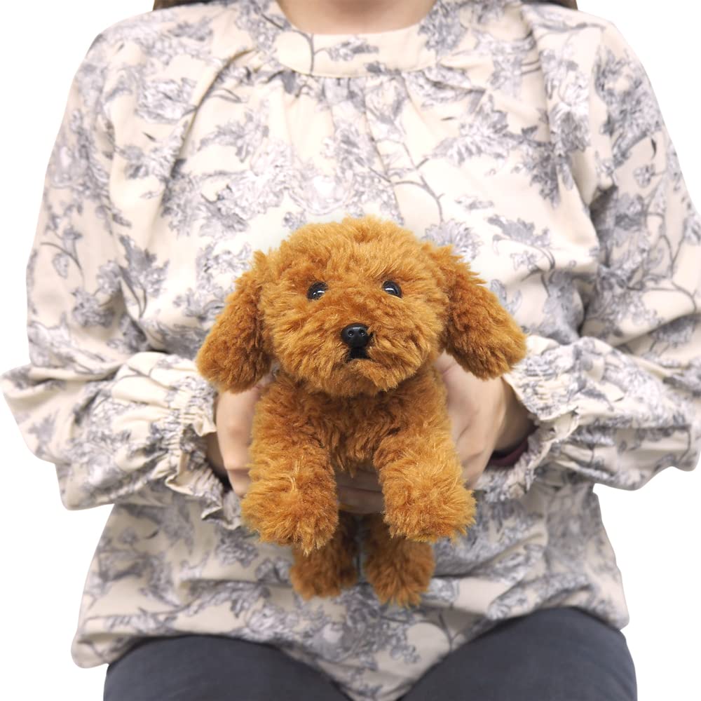 SUNLEMON Plush Doll Hiza Wanko Toy Poodle Brown Size Ss