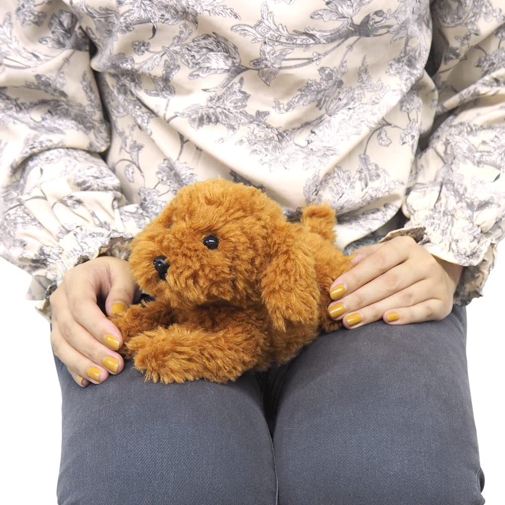 SUNLEMON Plush Doll Hiza Wanko Toy Poodle Brown Size Ss