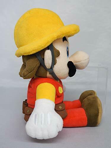 Super Mario Maker 2 Builder Mario Plush Doll Stuffed Toy Size S