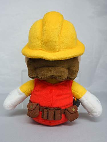 Super Mario Maker 2 Builder Mario Plush Doll Stuffed Toy Size S