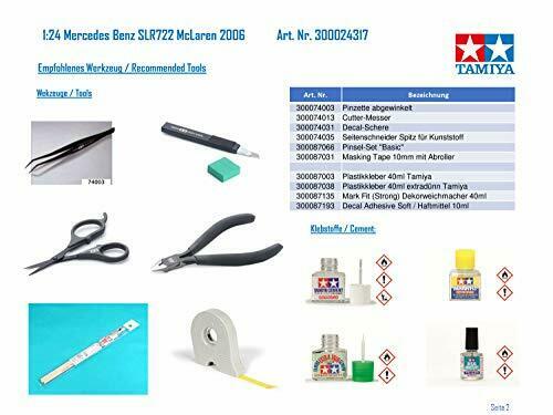 Tamiya 1/24 Mercedes-benz Slr Mclaren 722 Edition Plastic Model Kit