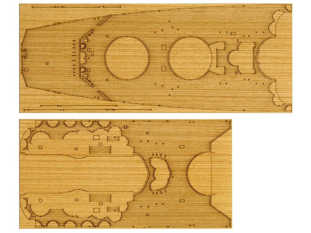 Tamiya 1/350 Japanese Battleship Yamato Wooden Deck Detail Up Parts 12645