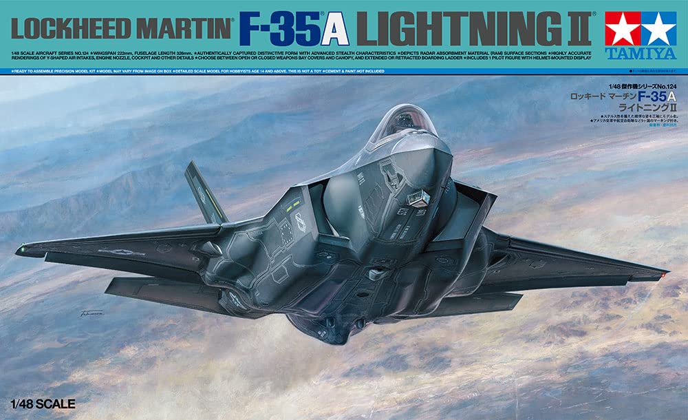 Tamiya 1/48 Masterpiece Series No.124 Lockheed Martin F-35A Lightning Ii Plastic Model 61124