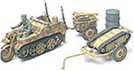 TAMIYA 32502 Kettenkraftrad With Infantry Cart & Goliath Vehicle 1/48 Scale Kit