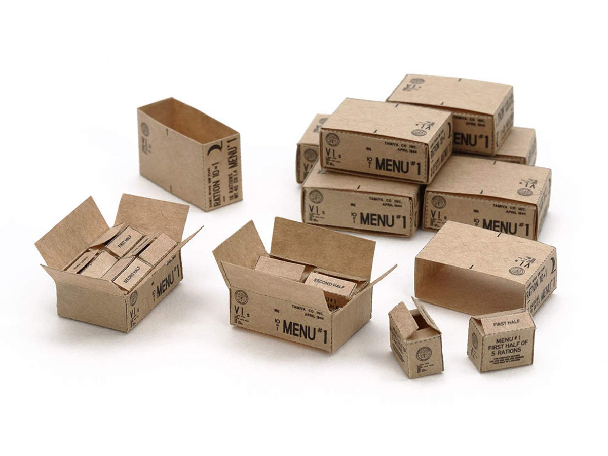 TAMIYA 1/35 U.S. Wwii 10-In-1 Ration Cartons Plastic Model