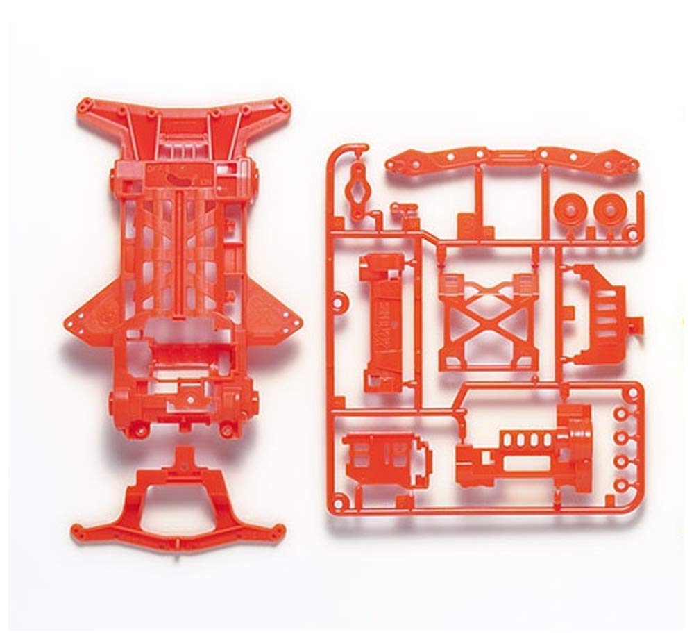 TAMIYA 95479 Mini 4Wd Super Xx Fluorescent-Color Chassis Set Orange/Yellow