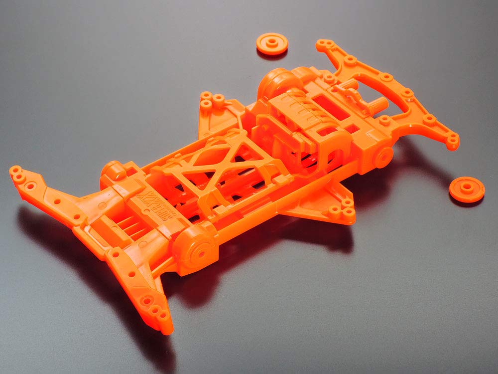 TAMIYA 95479 Mini 4Wd Super Xx Fluorescent-Color Chassis Set Orange/Yellow
