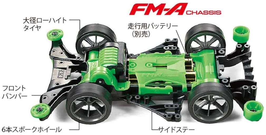TAMIYA 18713 Mini 4Wd Razorback Fm-A Chassis 1/32 Scale