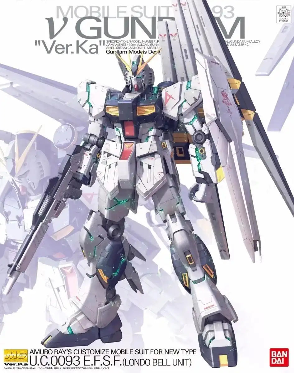Bandai Mg 1/100 Rx-93 Nu Gundam Ver Ka Plastic Model Kit Char's Counter Attack